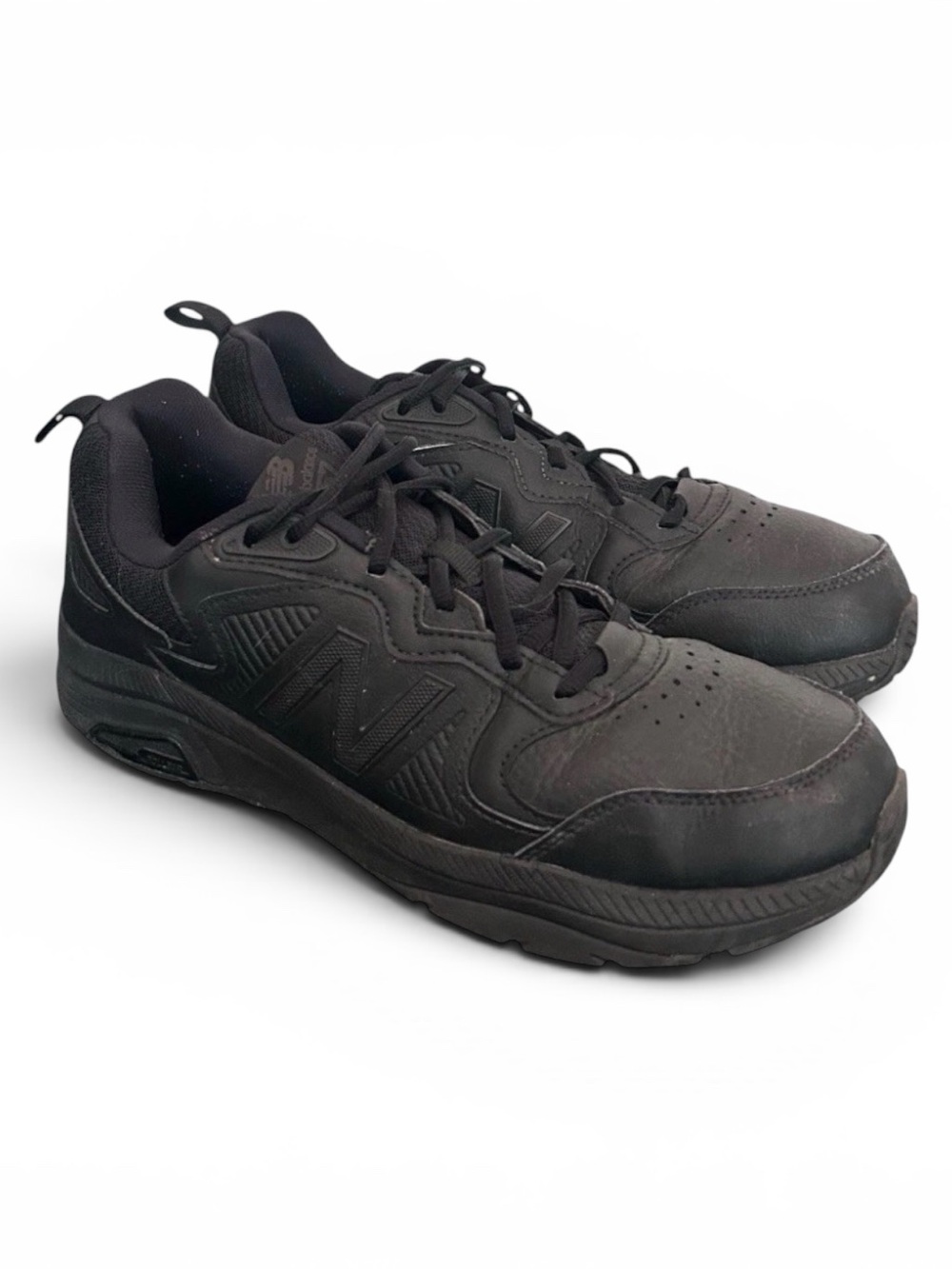 New Balance Men’s MX857AB3 Black Leather Training Shoes Size 10